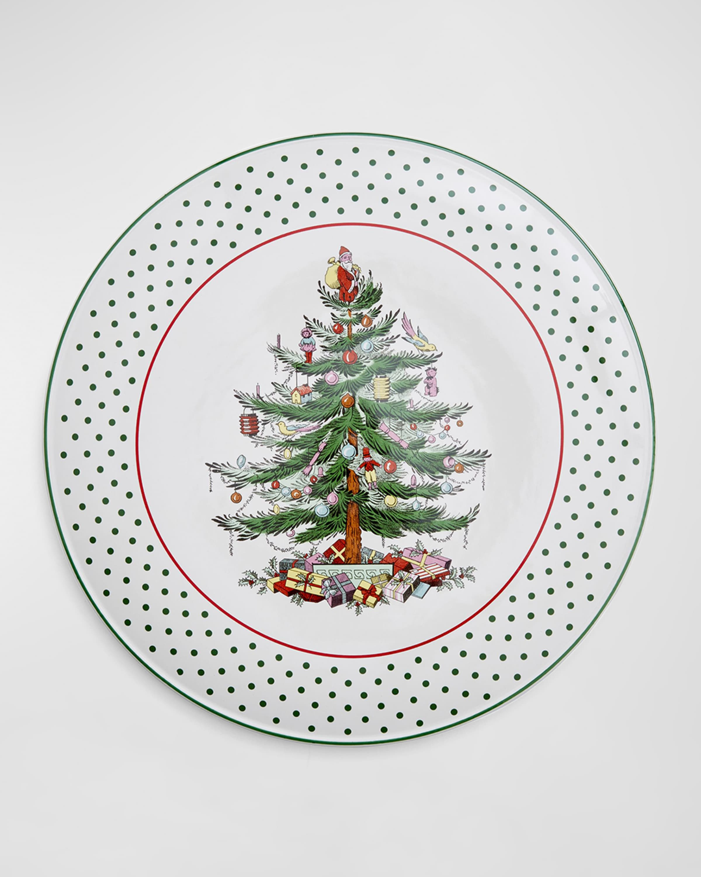 Polka-Dot Christmas Cake Plate | Neiman Marcus