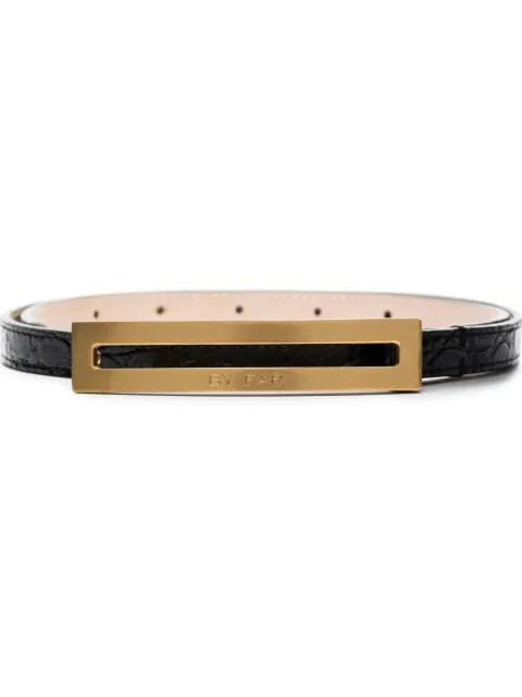 BY FAR Ling crocodile-embossed Belt - Farfetch | Farfetch Global