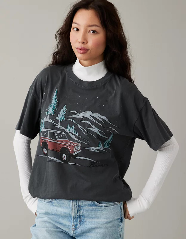 AE Oversized Holiday Ford Graphic T-Shirt | American Eagle Outfitters (US & CA)