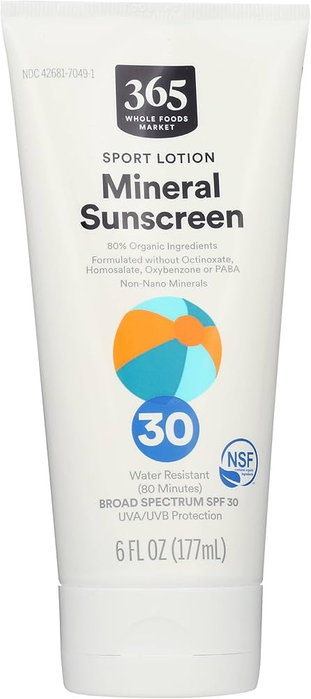 365 by Whole Foods Market, Mineral Sunscreen, SPF 30, 6 Fl Oz | Amazon (US)