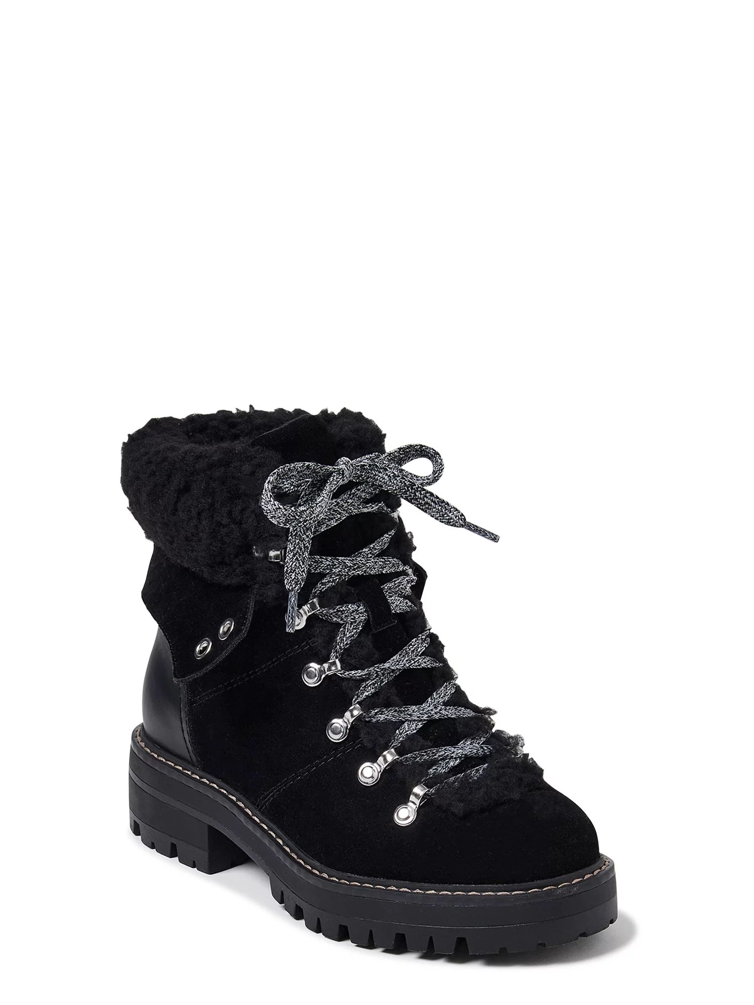 Time and Tru Women's Cozy Hiker Boot (Wide Width Available) | Walmart (US)