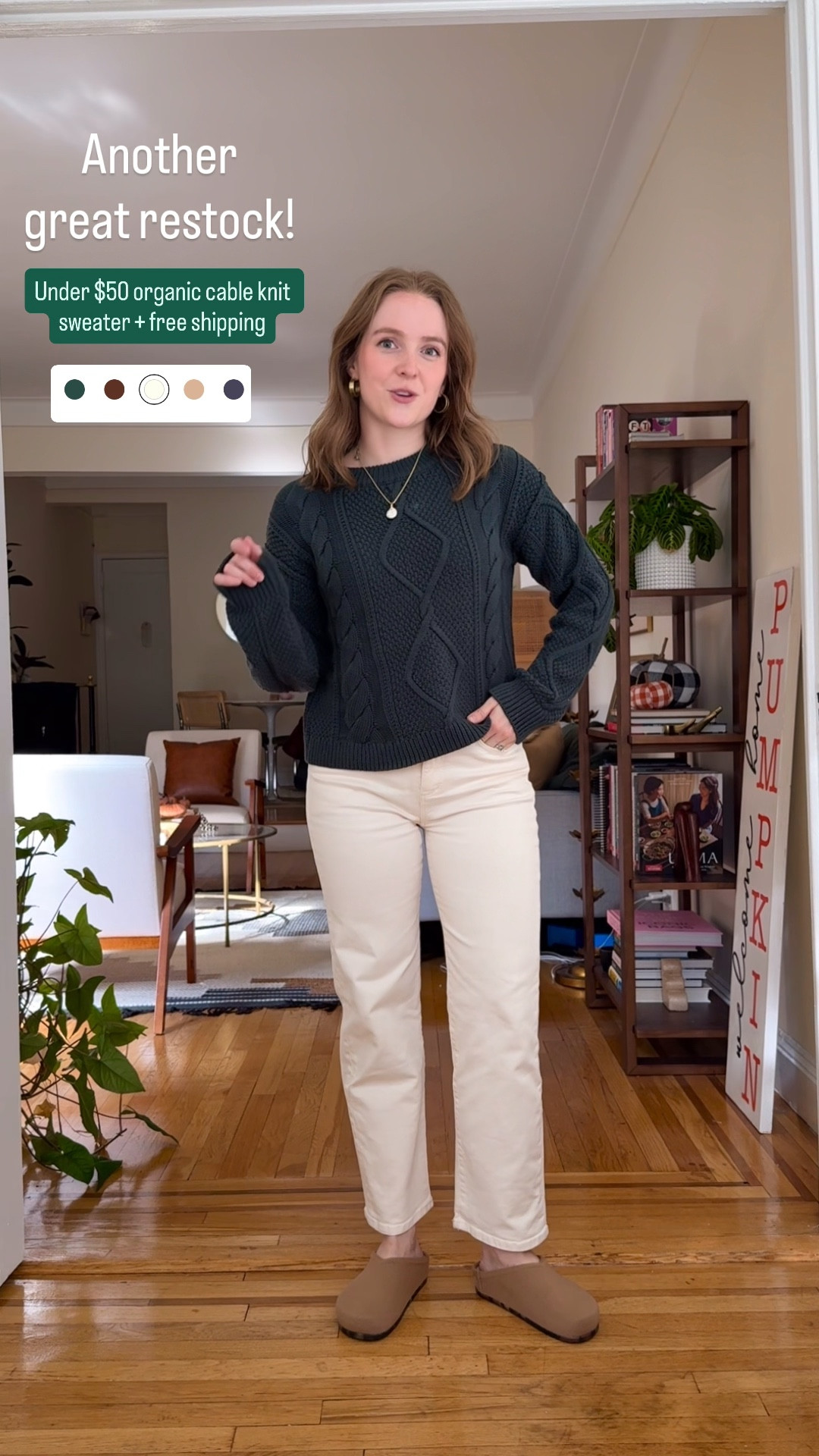 Under $50 Organic cotton cable knit sweater restocked! Lots of color options. Wearing xs. Free shipping too!
0 petite jeans

#LTKFindsUnder50 #LTKStyleTip