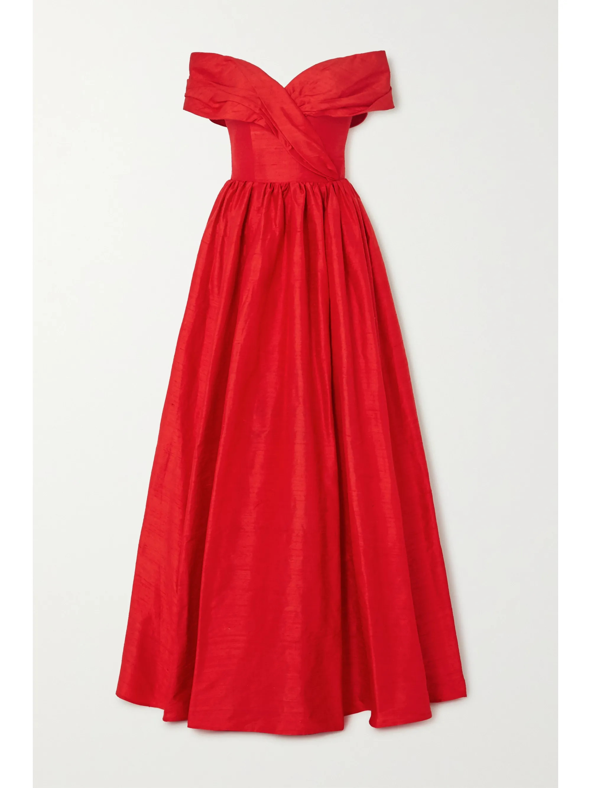 Off-the-shoulder silk-shantung gown | NET-A-PORTER (US)