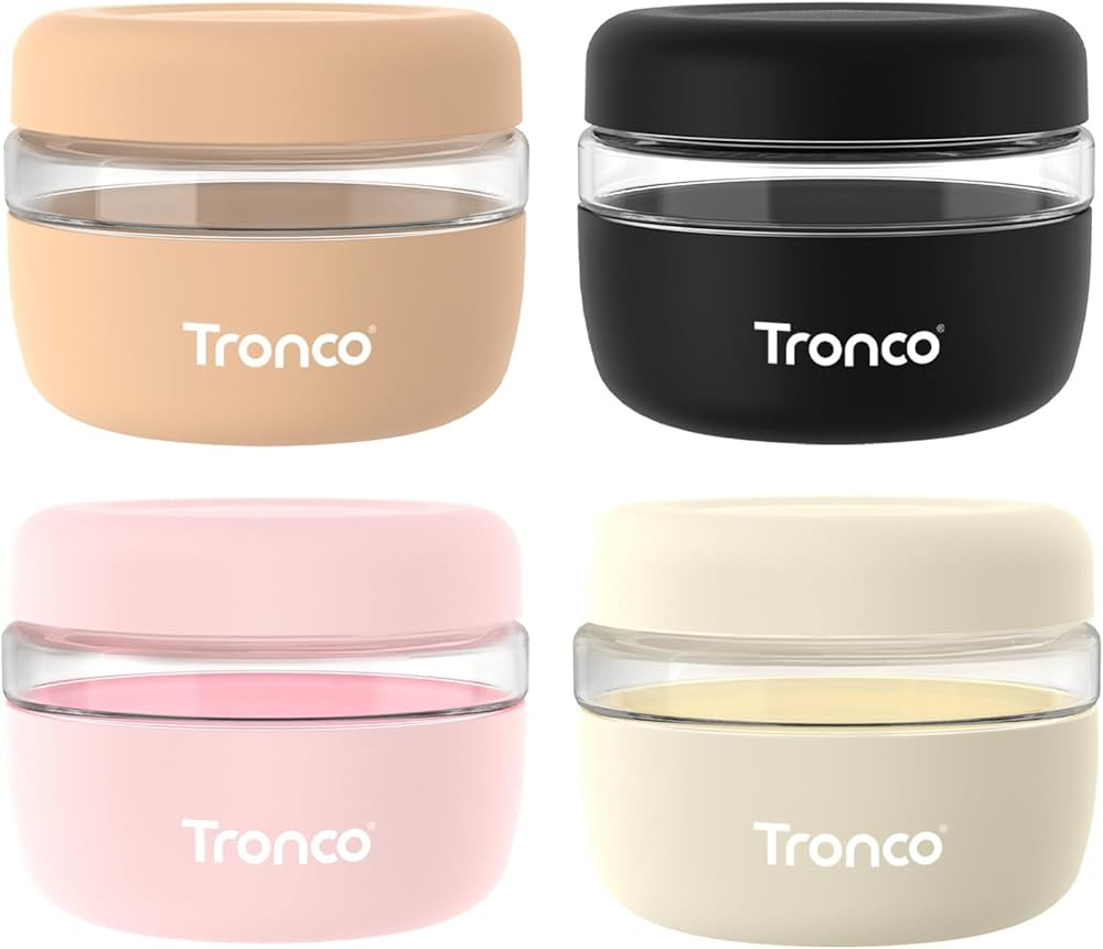 Tronco 16 oz Glass Lunch Bowl Container with Lid, Glass Food Storage Containers, Leak & Spill Pro... | Amazon (US)