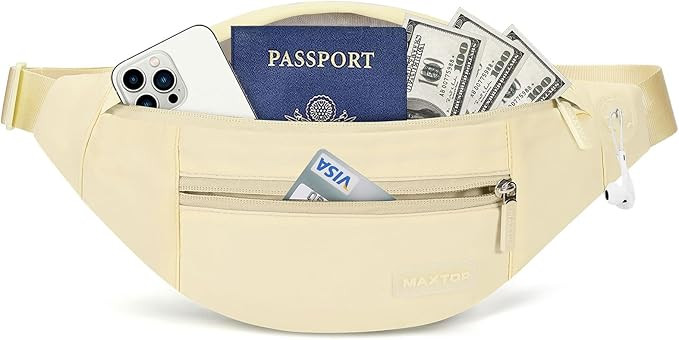 MAXTOP Large Crossbody Fanny Pack with 4-Zipper Pockets,Gifts for Enjoy Sports Festival Workout T... | Amazon (US)