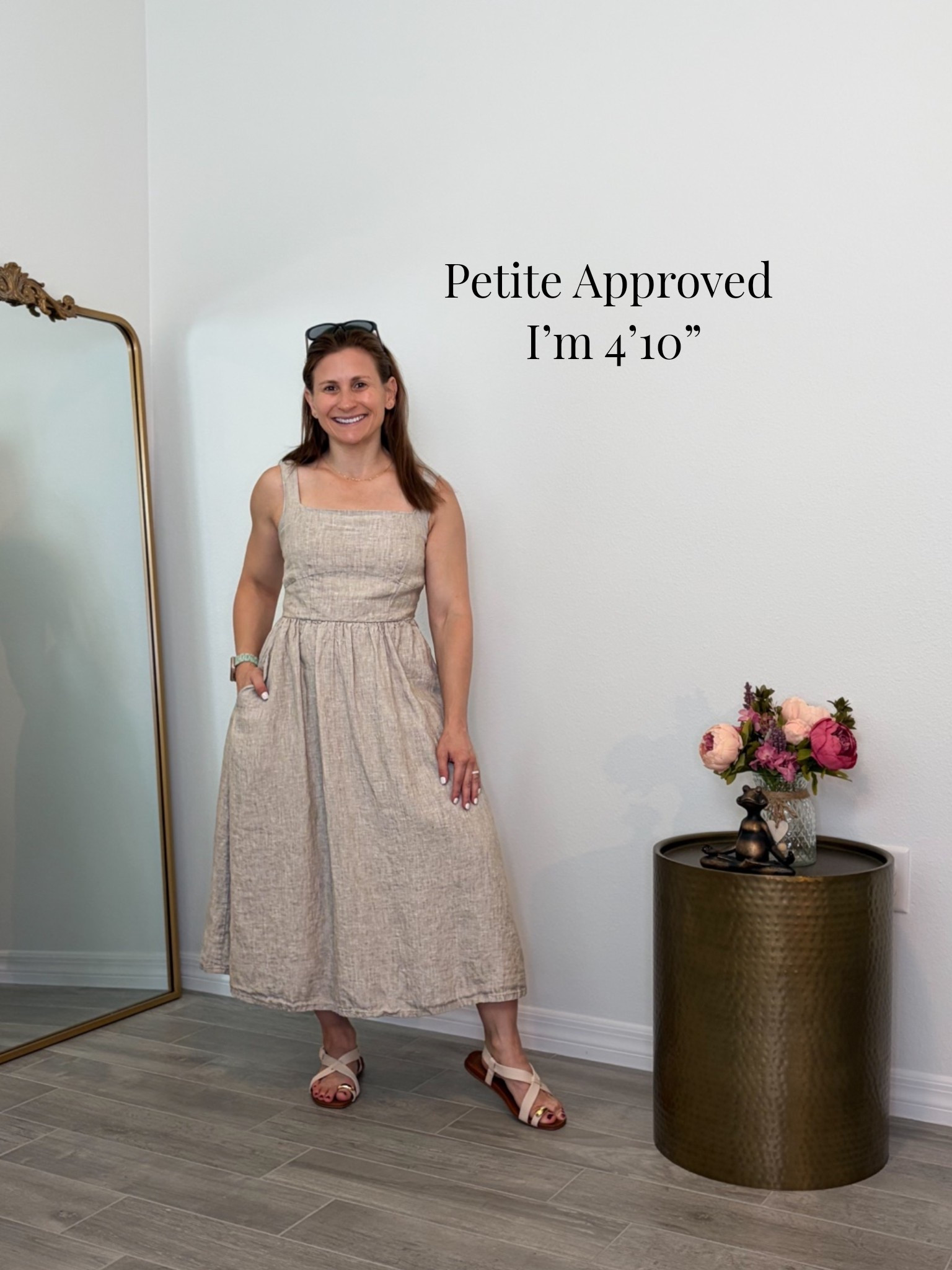 Petite approved summer dress with adjustable straps for petites with small shoulders

#LTKootd #LTKPetite #LTKOver40