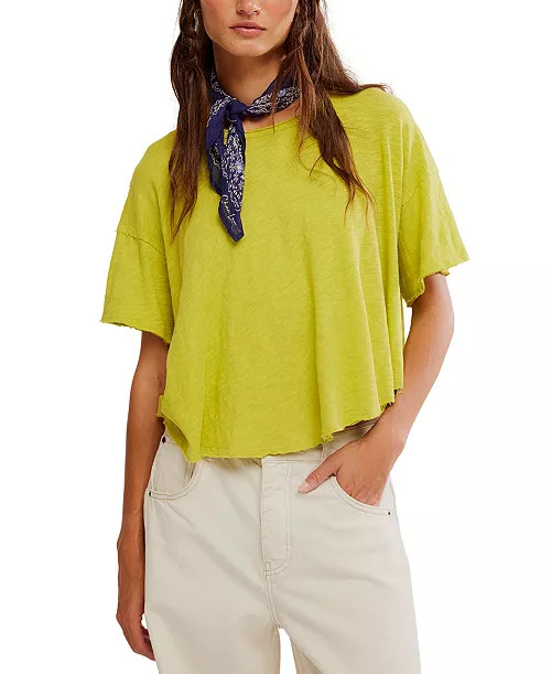 Women's Elsie Swing Short-Sleeve Crew Neck T-Shirt | Macy's