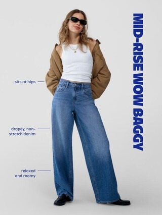 Mid-Rise Wow Baggy Wide-Leg Jeans | Old Navy (US)