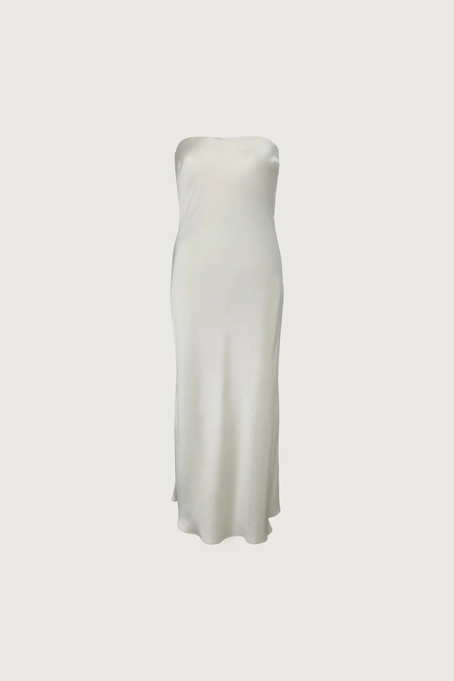 STRAPLESS SATIN DRESS | OAK + FORT