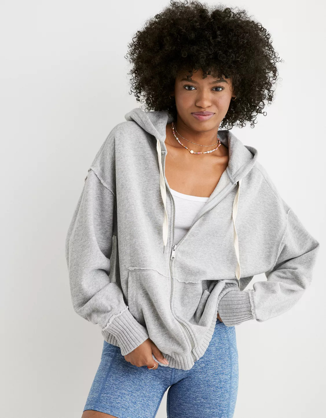 Aerie Down-to-Earth Full Zip Hoodie | Aerie