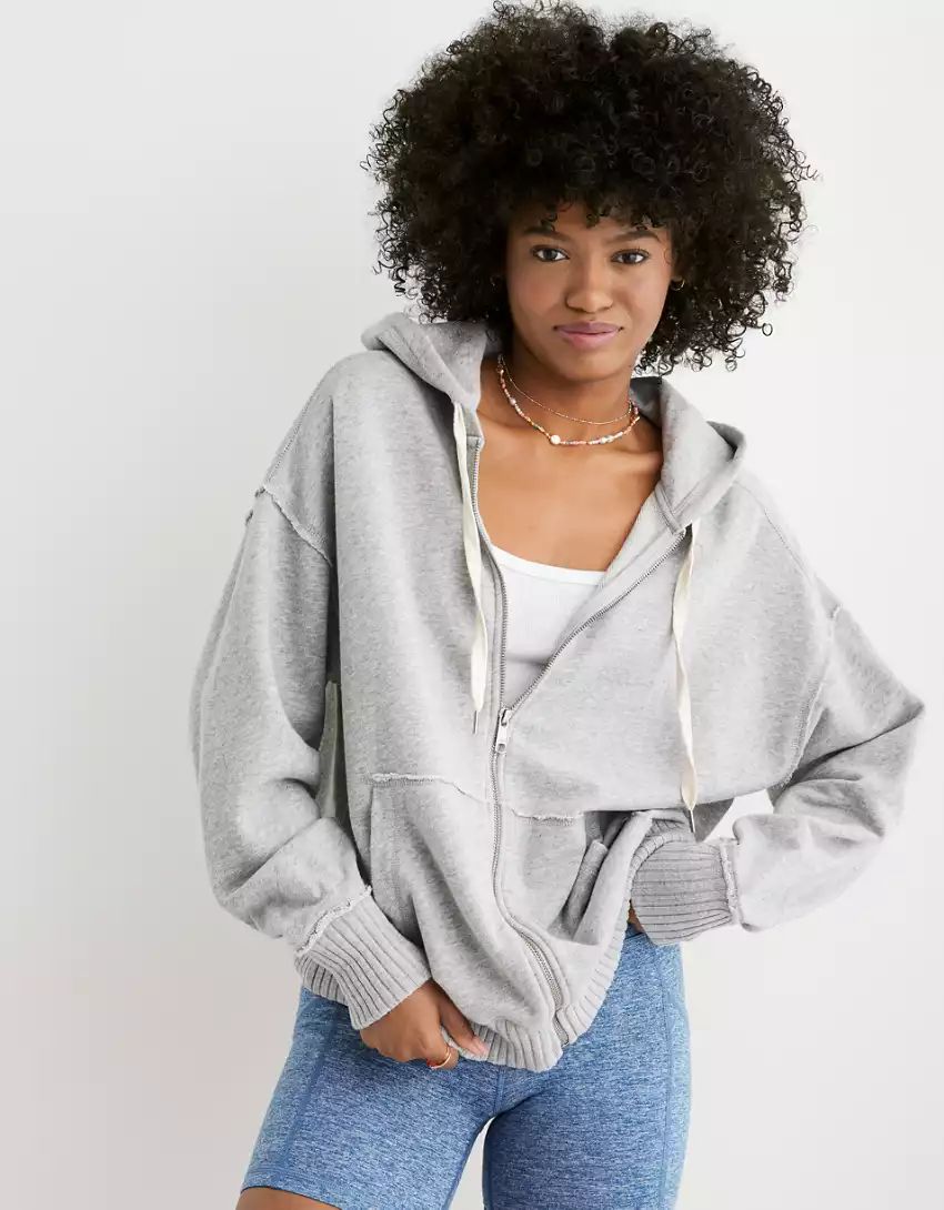 Aerie Down-to-Earth Full Zip Hoodie | Aerie