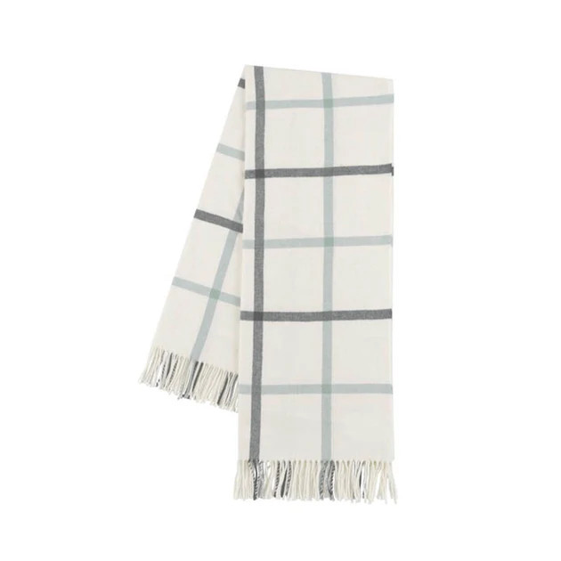 Sail Plaid Throw - Charcoal/Seaglass | Cailini Coastal