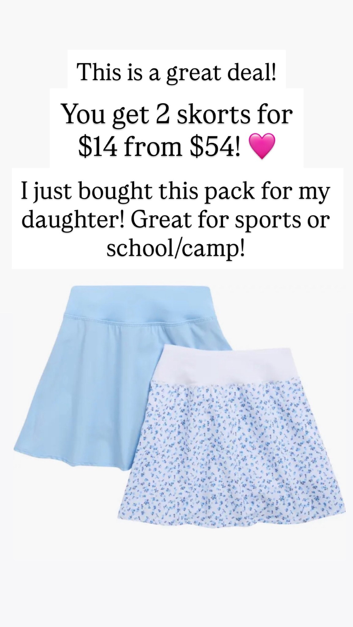 These skorts are adorable for girls 

#LTKKids #LTKSaleAlert