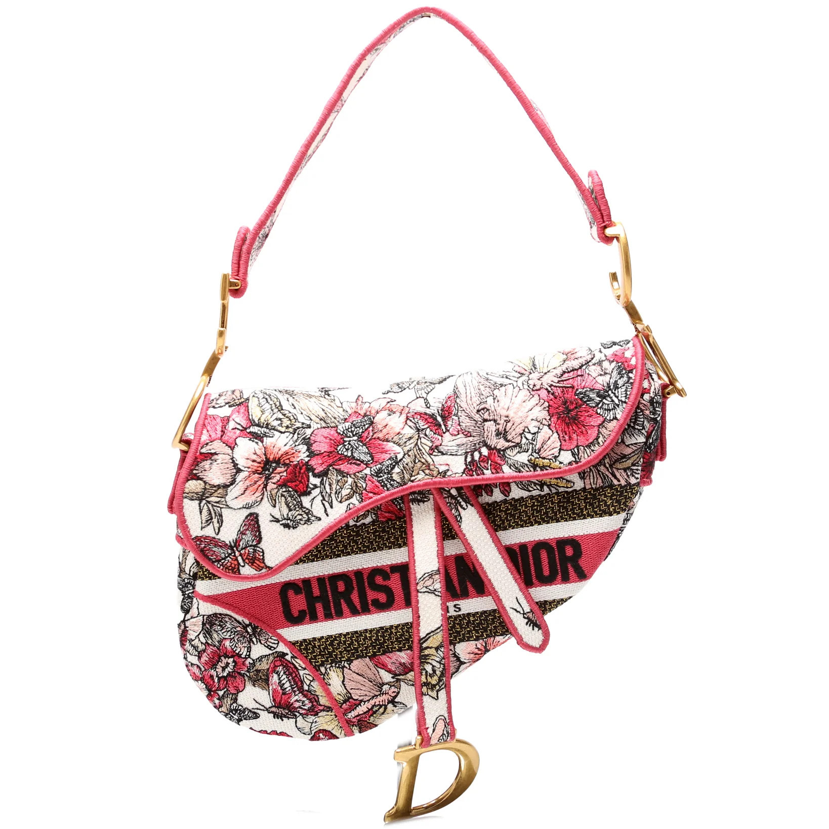Saddle Bag Embroidered Butterfly | Keeks Designer Handbags
