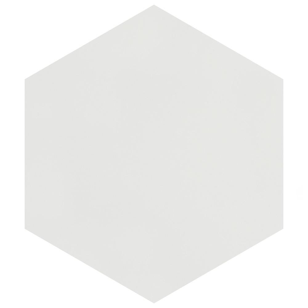 Merola Tile Textile Hex White 8-5/8 in. x 9-7/8 in. Porcelain Floor and Wall Tile (11.56 sq. ft. ... | The Home Depot