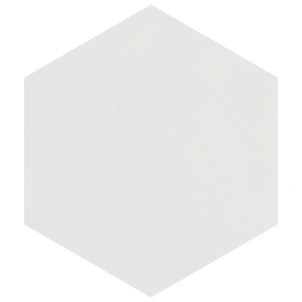 Merola Tile Textile Hex White 8-5/8 in. x 9-7/8 in. Porcelain Floor and Wall Tile (11.56 sq. ft. ... | The Home Depot