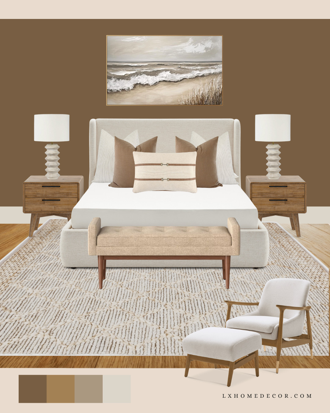 Cozy & Calm: Neutral Earth Tones Bedroom! 🤎🌙
This bedroom look is pure serene sophistication! I'm obsessed with the mix of warm, neutral earth tones and incredible texture—like that stunning woven area rug and the tufted linen bench. The wavy lamps and simple art keep the space feeling modern and collected. Ready for a major bedroom refresh? Shop every calm piece! 👇

#LTKBedroom, NeutralTones, EarthTones, modern bedroom, linen bench, woven rug, serene decor, tufted bench, cozy bedroom 

 #LTKCyberWeek #LTKHoliday #LTKHome