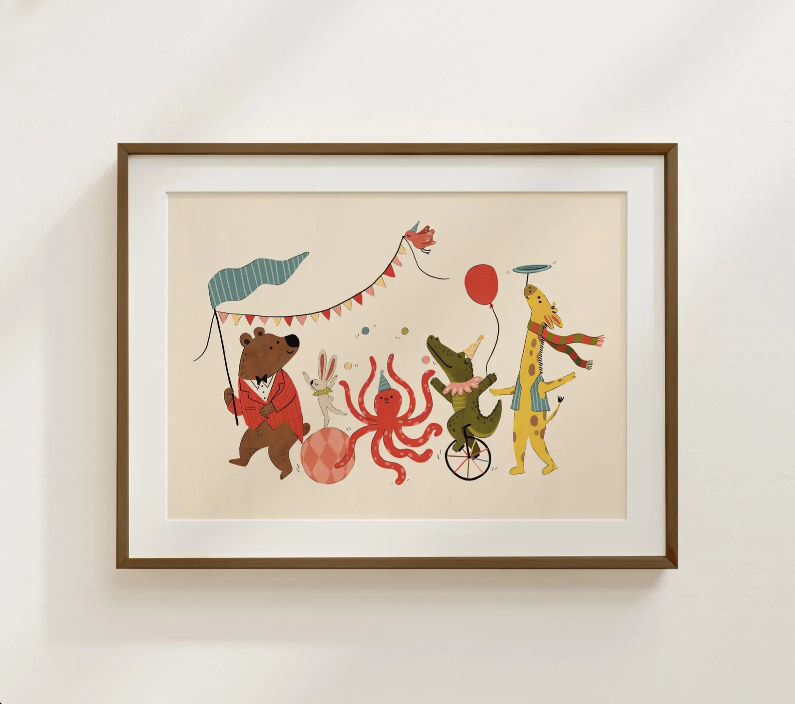Animal Circus Parade Print: Whimsical Nursery Wall Art, Kids Room Decor | Etsy (Global)
