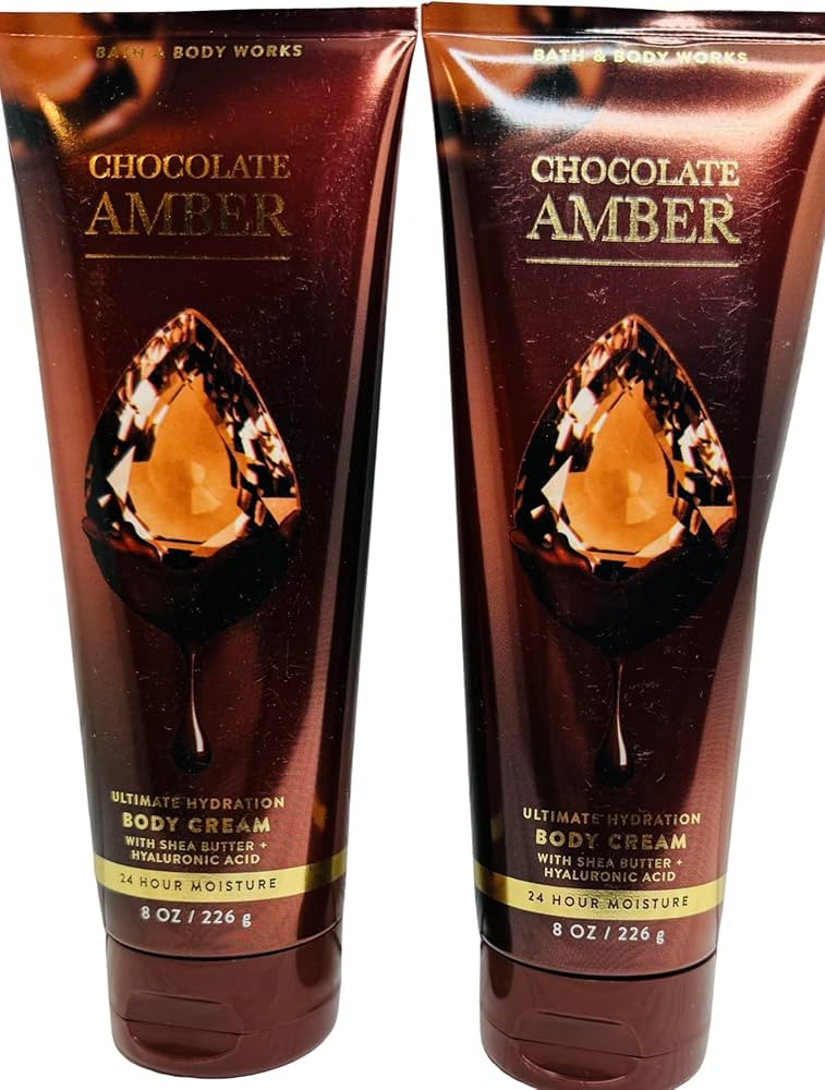 Bath & Body Works Chocolate Amber Ultimate Hydration Body Cream 8 Ounces Pack of 2 | Amazon (US)