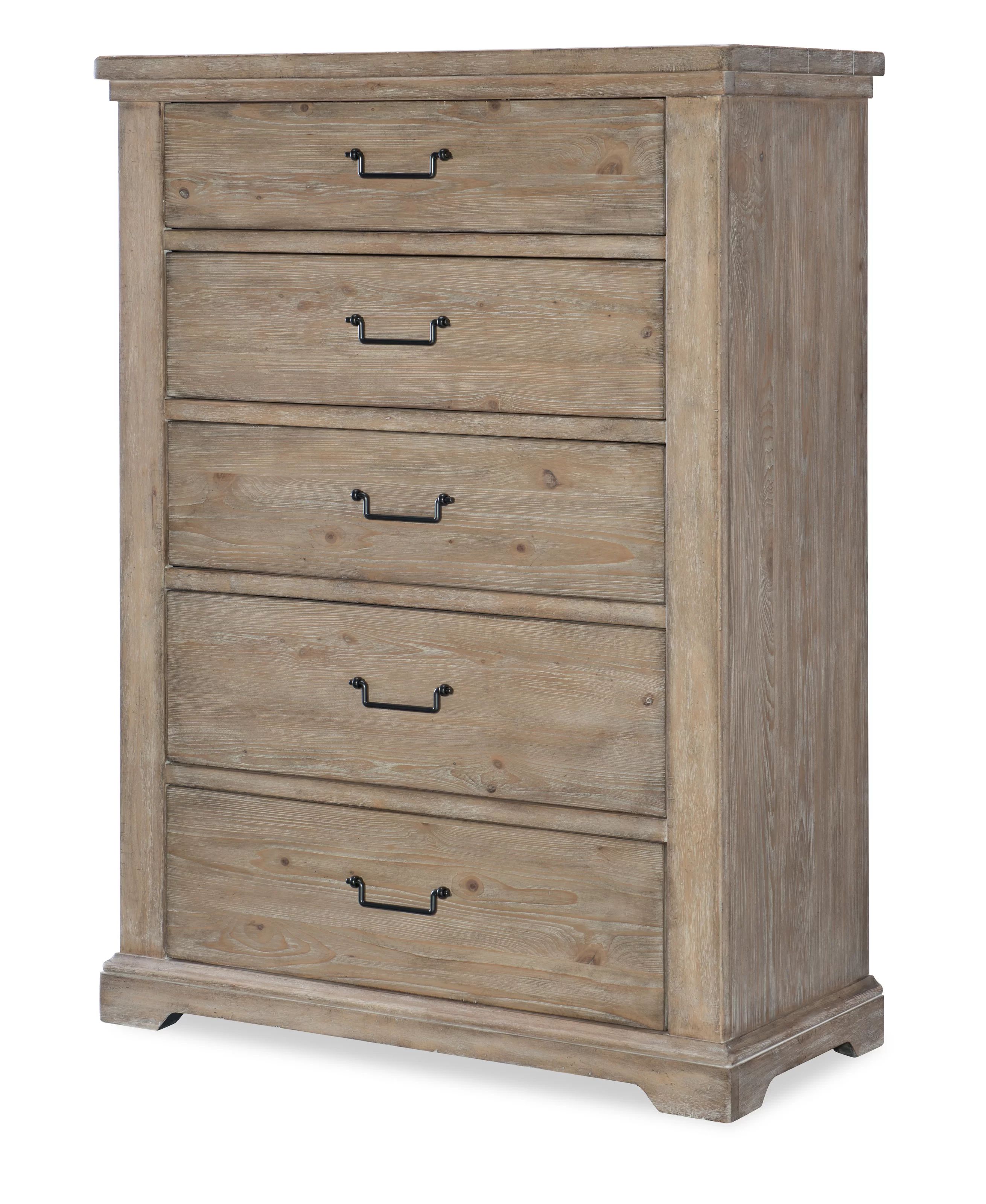 Armbruster 5 Drawer 43'' W Solid Wood Chest | Wayfair North America