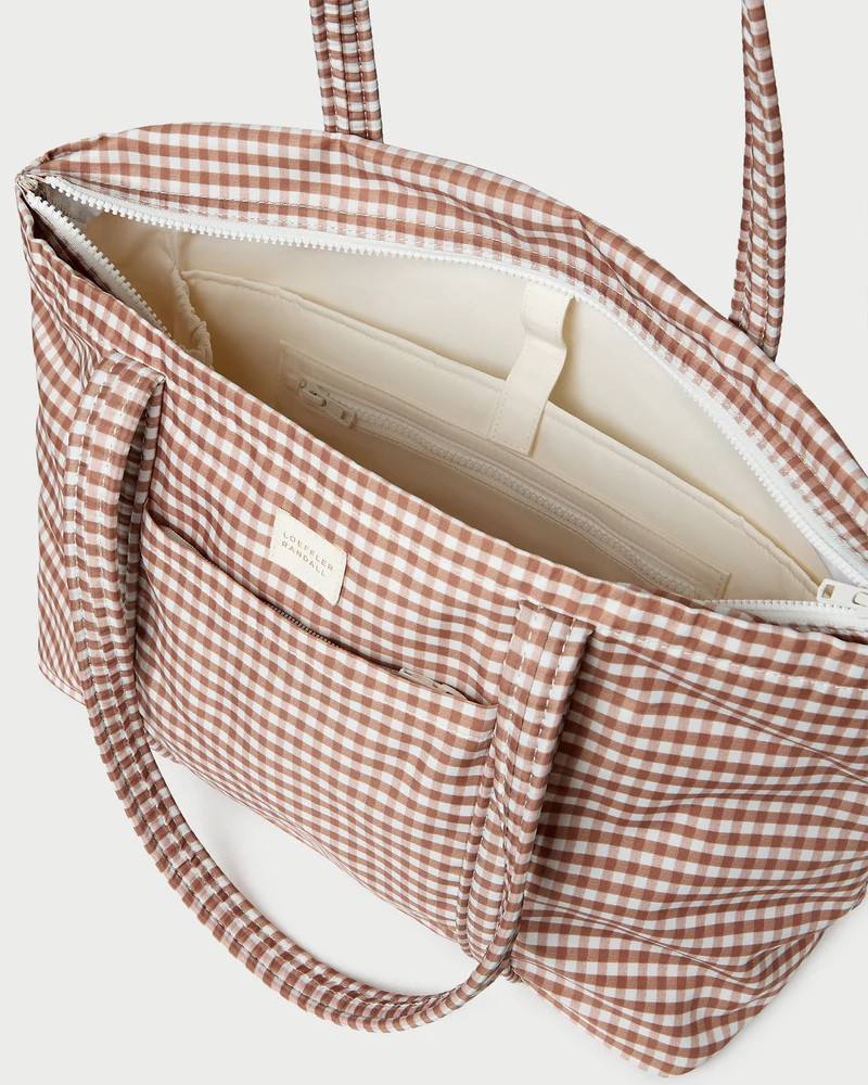 Mira Brown Gingham Everyday Tote | Loeffler Randall