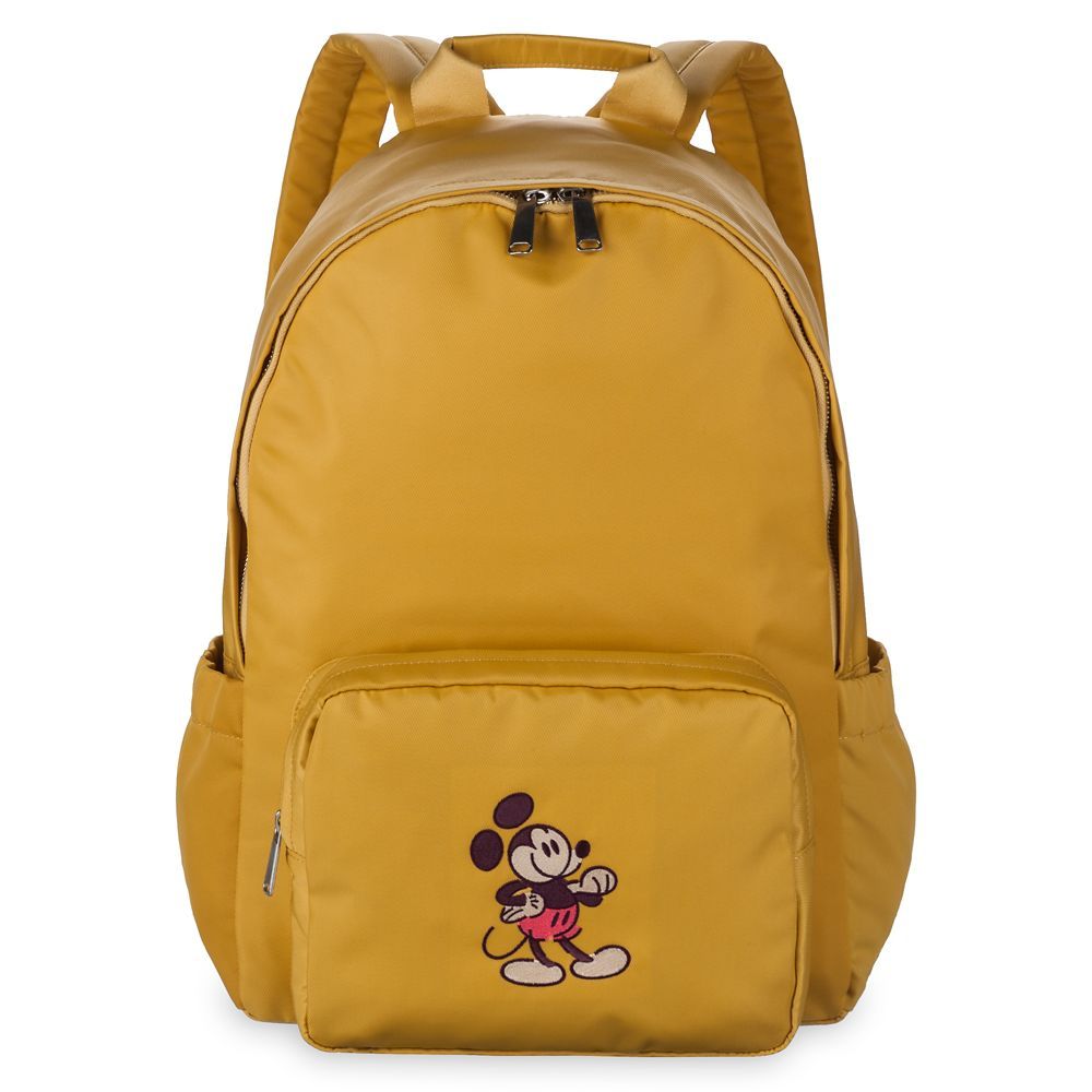 Mickey Mouse Genuine Mousewear Embroidered Backpack – Gold | Disney Store