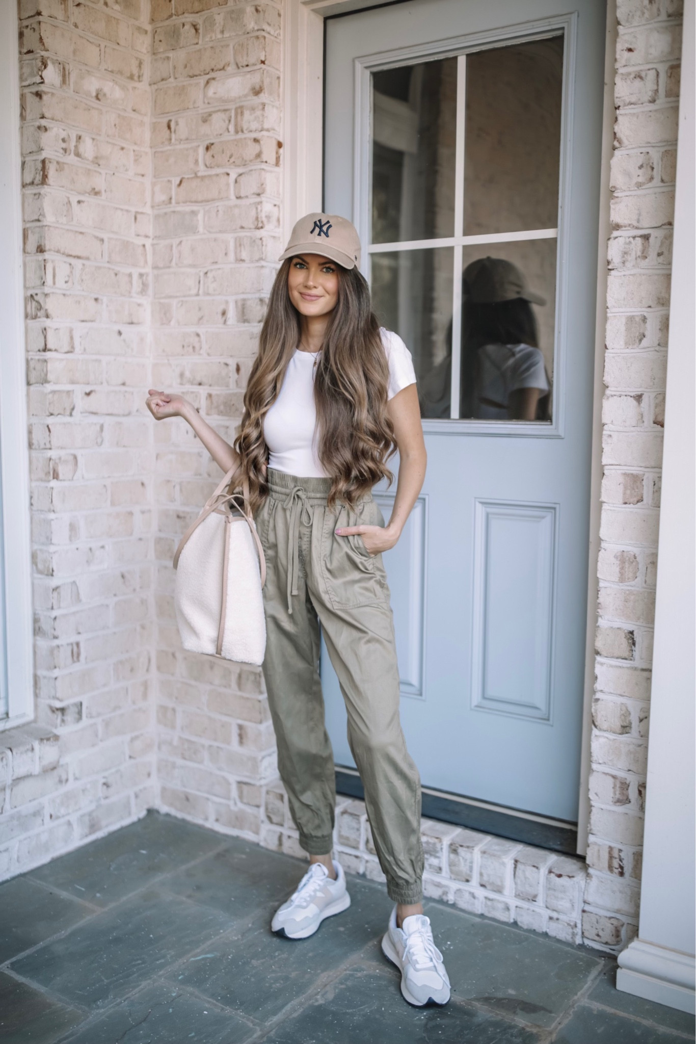 Casual Target outfit for school drop-off or running errands around town!
Target finds, Target fashion, casual outfit, fall outfit, joggers, white tee, tote, baseball hat, tote

#LTKfindsunder100 #LTKSeasonal #LTKfindsunder50