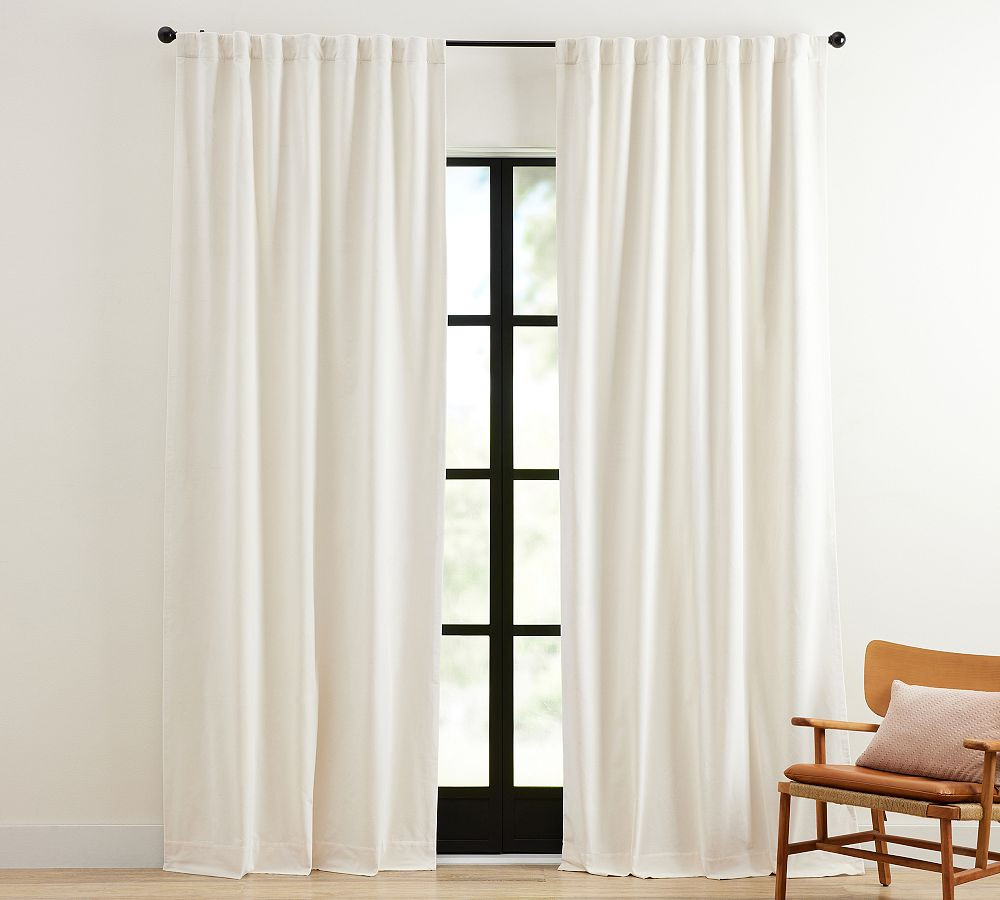 Velvet Twill Blackout Curtain | Pottery Barn (US)