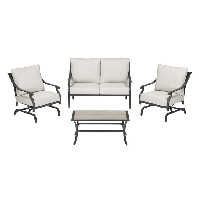 Style Selections Elliot Creek 4-Piece Patio Conversation Set at Lowes.com | Lowe's