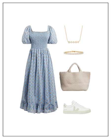 Spring Break Outfit Idea: Lunch in Town

Remember to add a spring dress to your packing list! I just purchased this beautiful blue midi dress (it’s under $50) and can’t wait to wear it all through summer. I love its versatility; style it with Veja sneakers for lunch in town, or dress it up with espadrille wedges and a rattan bag for date night. I adore this Naghedi tote bag; it’s one of my favorite spring bags (here are 11 more bags I love for spring.) I have the tote bag in a couple of colors, but the ecru color is my favorite for spring and summer. For accessories, I’d pick simple and timeless pieces like my favorite Dana Rebecca bar necklace and this faux diamond tennis bracelet from Amazon that’s $15.



#LTKsalealert #LTKSeasonal #LTKunder50