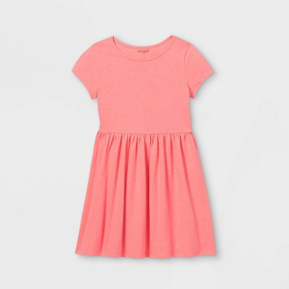 Girls' Solid Knit Short Sleeve Dress - Cat & Jack™ | Target