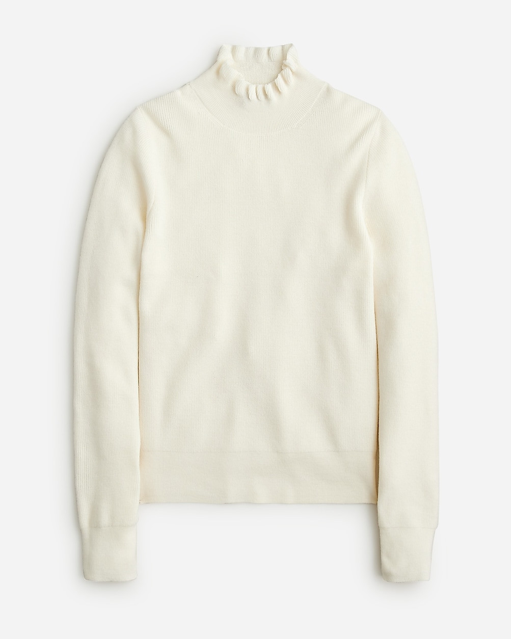 Ruffleneck merino wool-blend sweater | J. Crew US