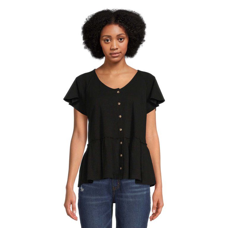 Time and Tru Women's Peplum Top | Walmart (US)