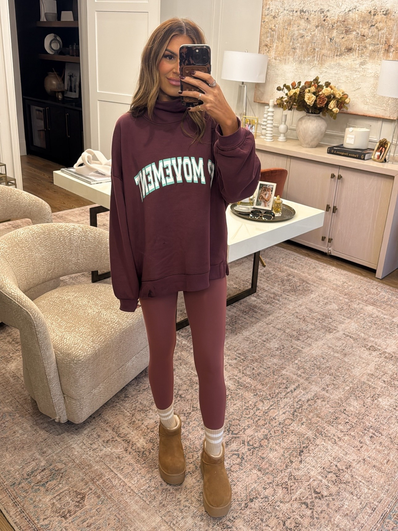 Size small leggings and sweatshirt 