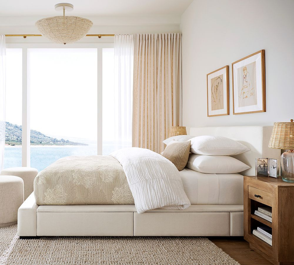 Carmel Upholstered Storage Bed | Pottery Barn (US)