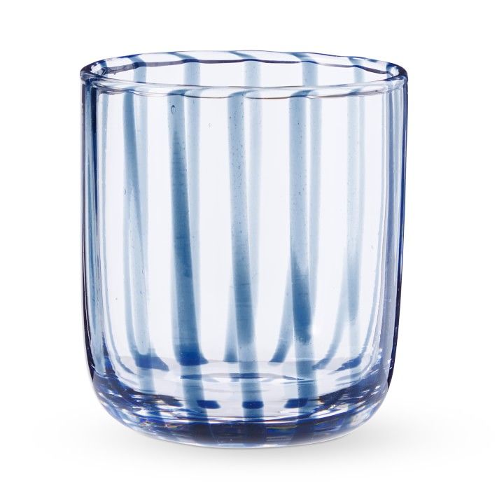 Blue Striped Tumblers, Set of 4 | Williams-Sonoma