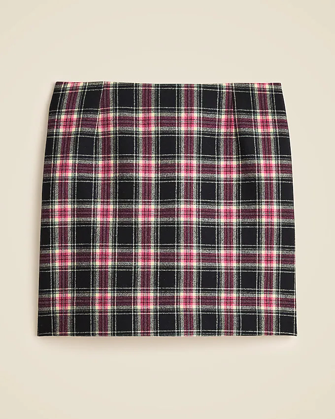 Wool-blend mini skirt in Stewart tartan | J. Crew US
