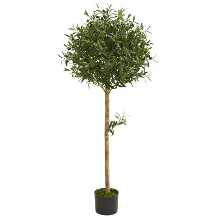 Nearly Natural 5’ Olive Topiary Artificial Tree | Walmart (US)