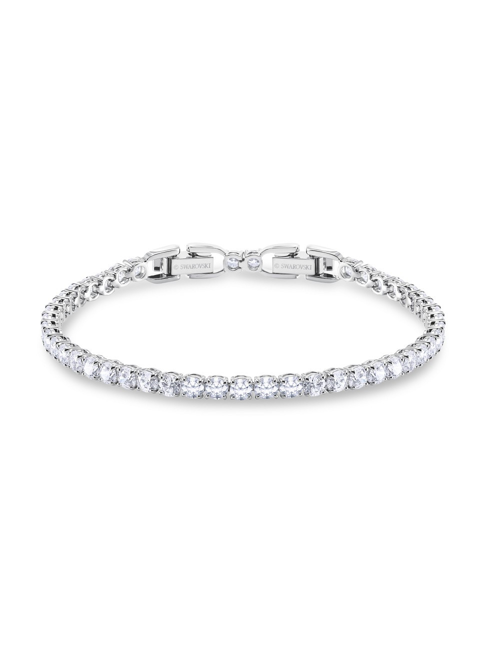 Tennis Swarovski Crystal White Rhodium-Plated Deluxe Bracelet | Saks Fifth Avenue