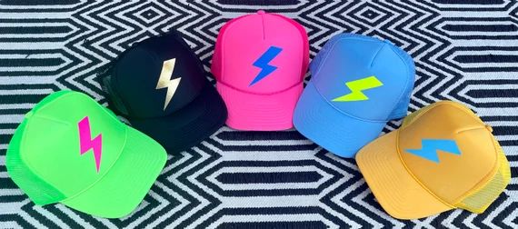 Happyflash Trucker Hat Lightning Bolt Trucker Hat Lightning | Etsy | Etsy (US)