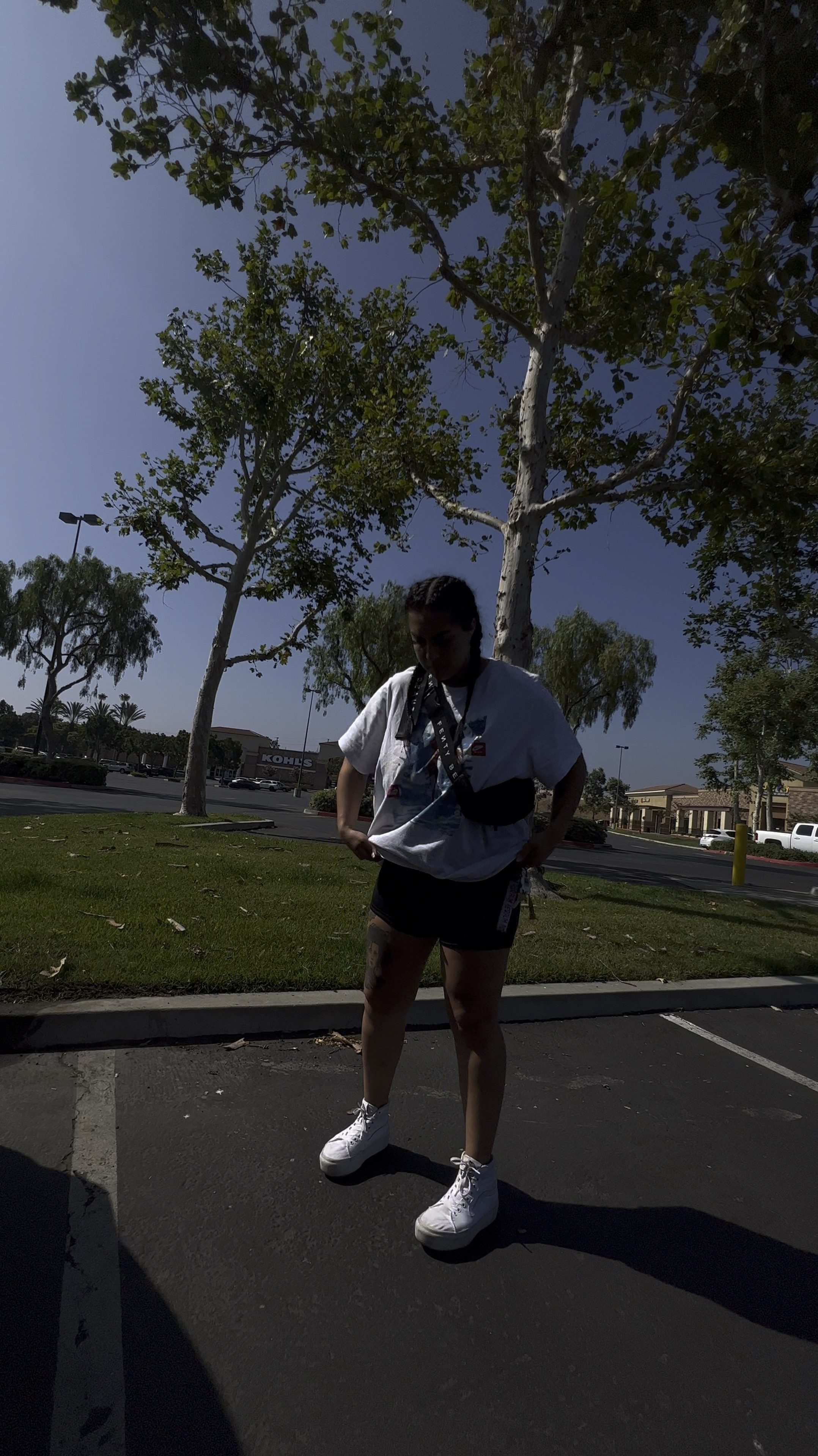 A comfy work fit. MJ oversized T-shirt, biker shorts, hightop platform old skool skates vans. Plus a fenty Fanny pack 

#LTKstyletip #LTKActive #LTKworkwear