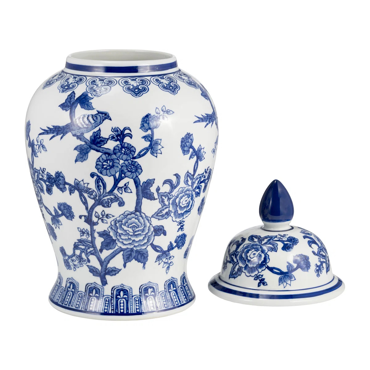 Ceramic Chinoiserie Ginger Jar with Lid | Wayfair North America