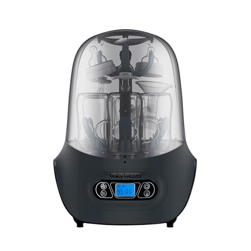 Baby Brezza Baby Bottle Sterilizer and Dryer Machine – Electric Steam Sterilization - Universal Fit - Pacifiers, Glass, Plastic, and Newborn Feeding Bottles, Charcoal | Amazon (US)