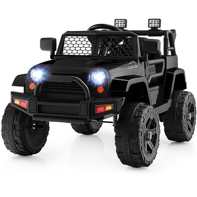 Costway 12V Kids Ride On Truck Car Electric Vehicle Remote w/ Music & Light Black | Target