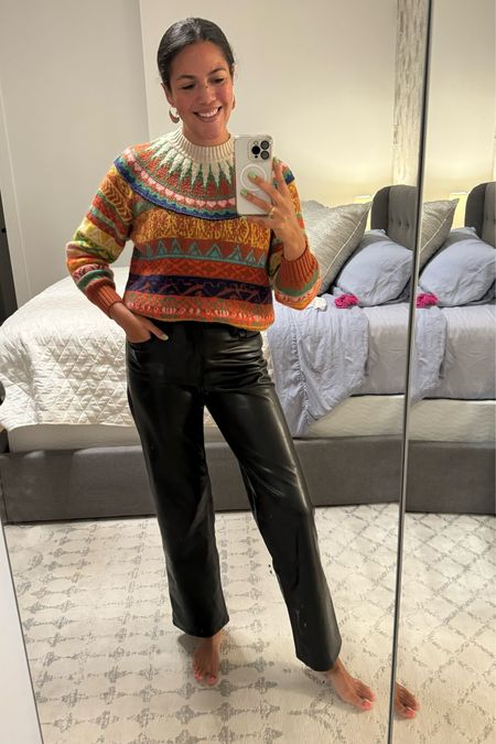 I love a fun printed sweater to jazz up a winter outfit! I rented this one from Rent The Runway - use code RTRALIJ for 30% off your first month 🥰

Aldomartins sweater, size large
Abercrombie vegan leather pants, size 30



#LTKmidsize #LTKstyletip #LTKSeasonal