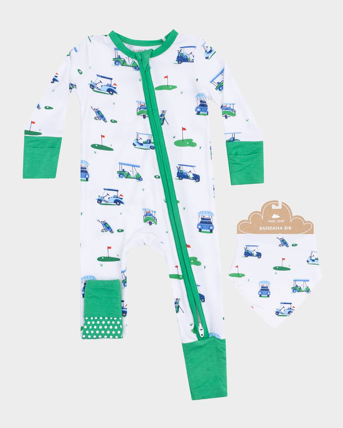 Boy's Vintage Golf Carts Printed Footie, Size Newborn-24M | Neiman Marcus