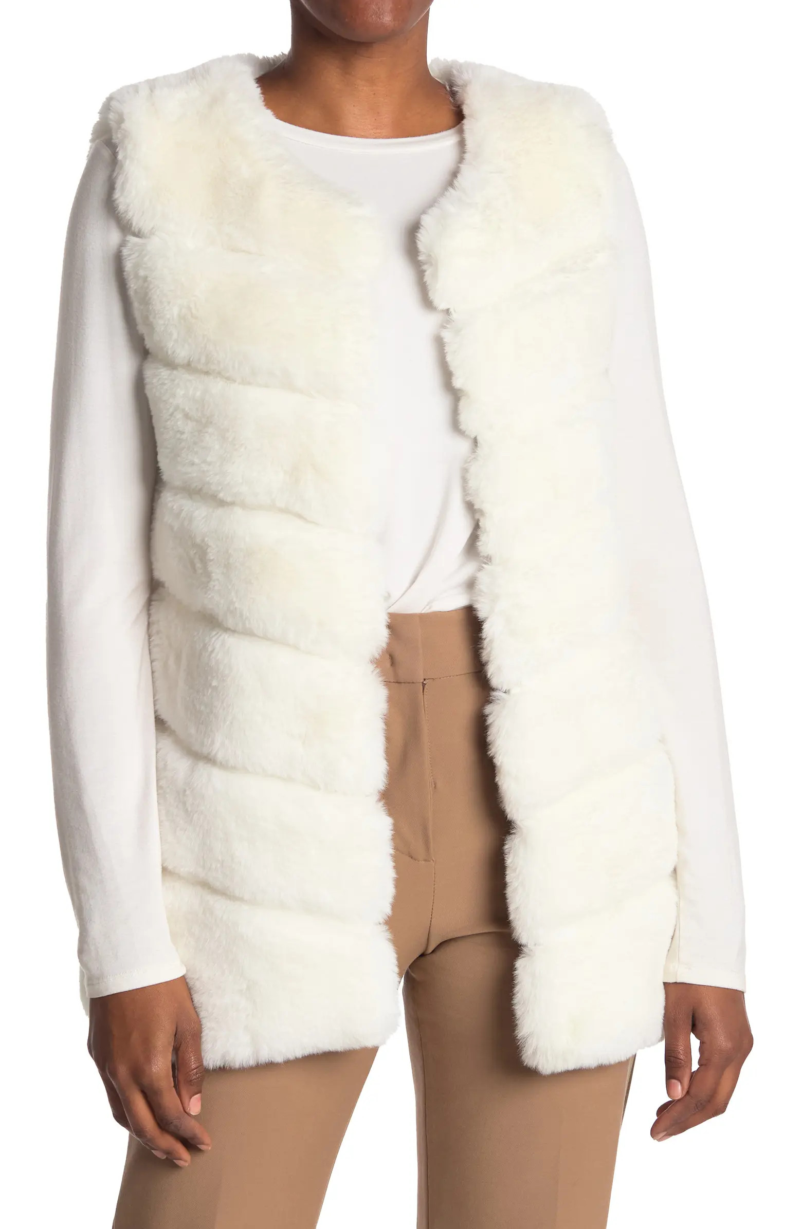 Quilted Faux Fur Vest | Nordstrom Rack