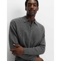 M&S Supersoft Polo Neck Jumper with Wool Grey | Marks & Spencer (UK)