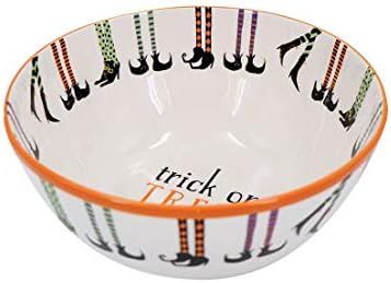 DEI 14075 Halloween Trick Or Treat Candy Bowl, 10-inch Diameter, Ceramic | Amazon (US)