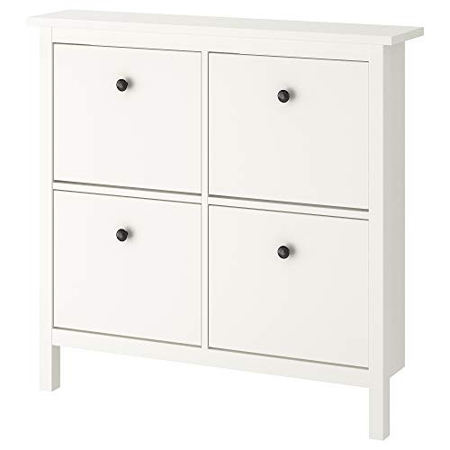 ProTuning HEMNES Shoe cabinet with 4 compartments, white, 107x22x101 cm | Amazon (US)